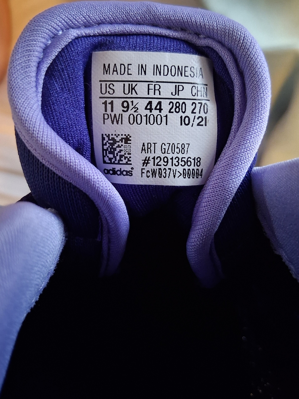 adidas Women's Lavender and Deep Purple Athletic Sneakers